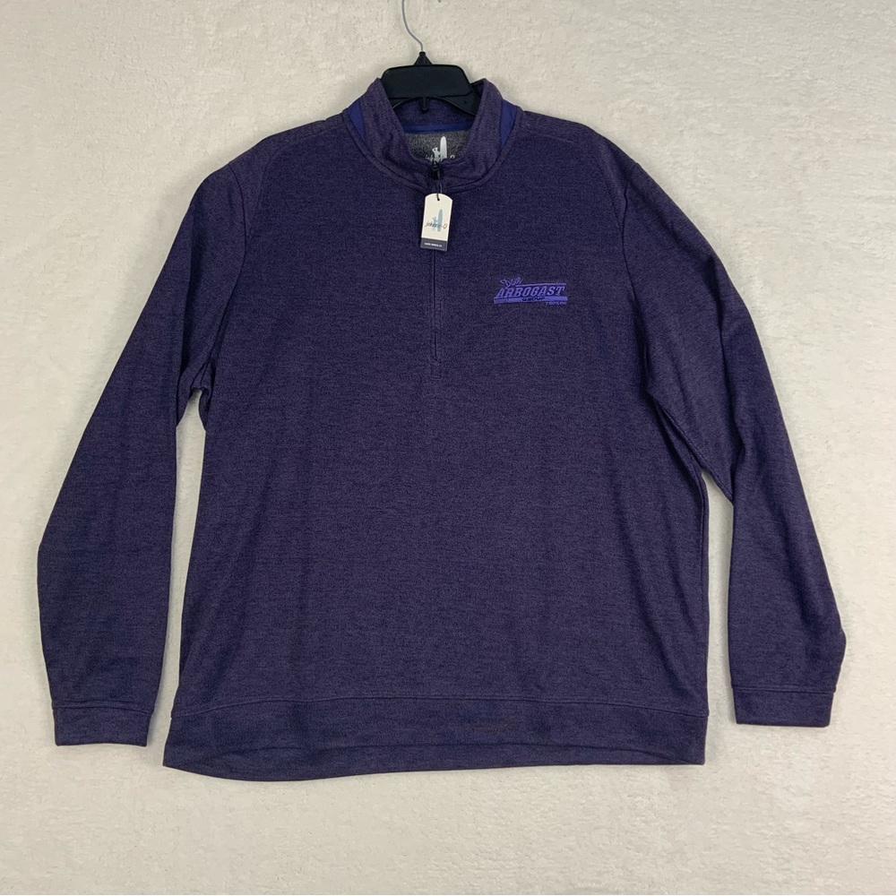 Johnnie-O Reflex Fleece Jacket 1/4 Zip Pullover Fitted Cuffs NWT Men's Size 2XL